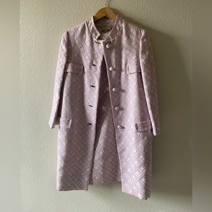 Vintage 1960s Mod Jane Andre California Pink Two Piece Set with Coat